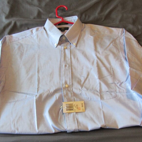 Club Room Pin Point Oxford Long sleeve button down shirt 16 1/2 - 35 - Picture 4 of 5